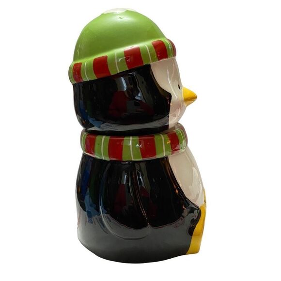 Vintage St. Jude Collectible Porcelain Mini Cookie Jar Christmas Holiday Penguin - Picture 6 of 12